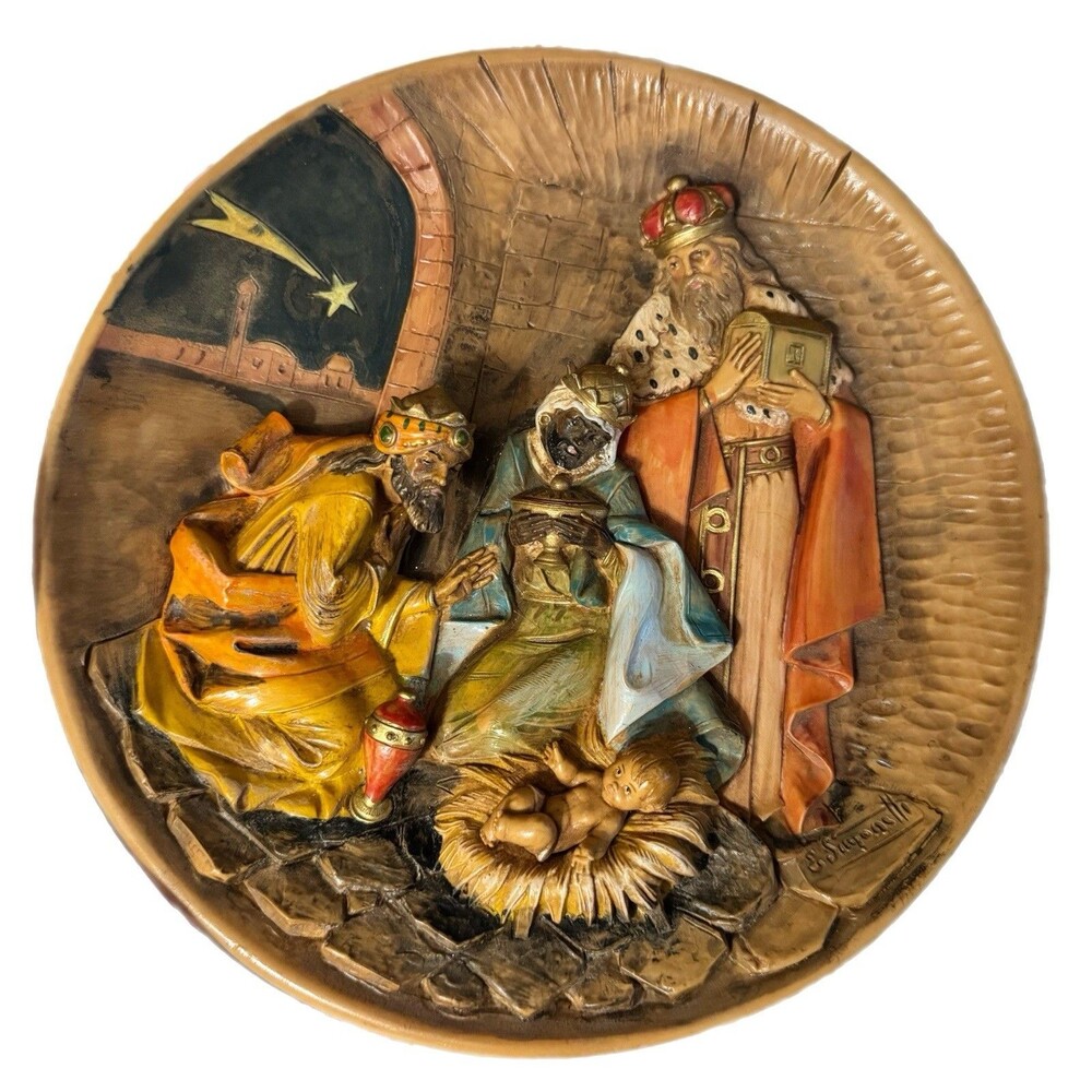 Vintage 1988 Fontanini “Adoration Of The Magi” 3D Collector’s Plate